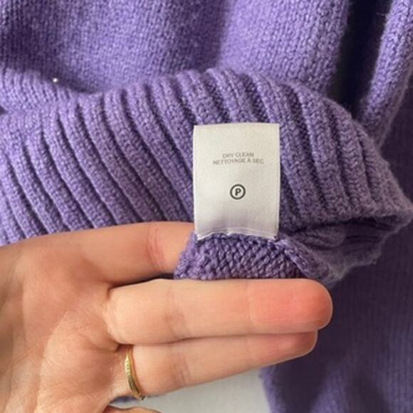A.L.C. Oakley Knit Sweater in Amethyst Purple Sz XS Fair Isle Wool Blend Thick - Picture 5 of 9